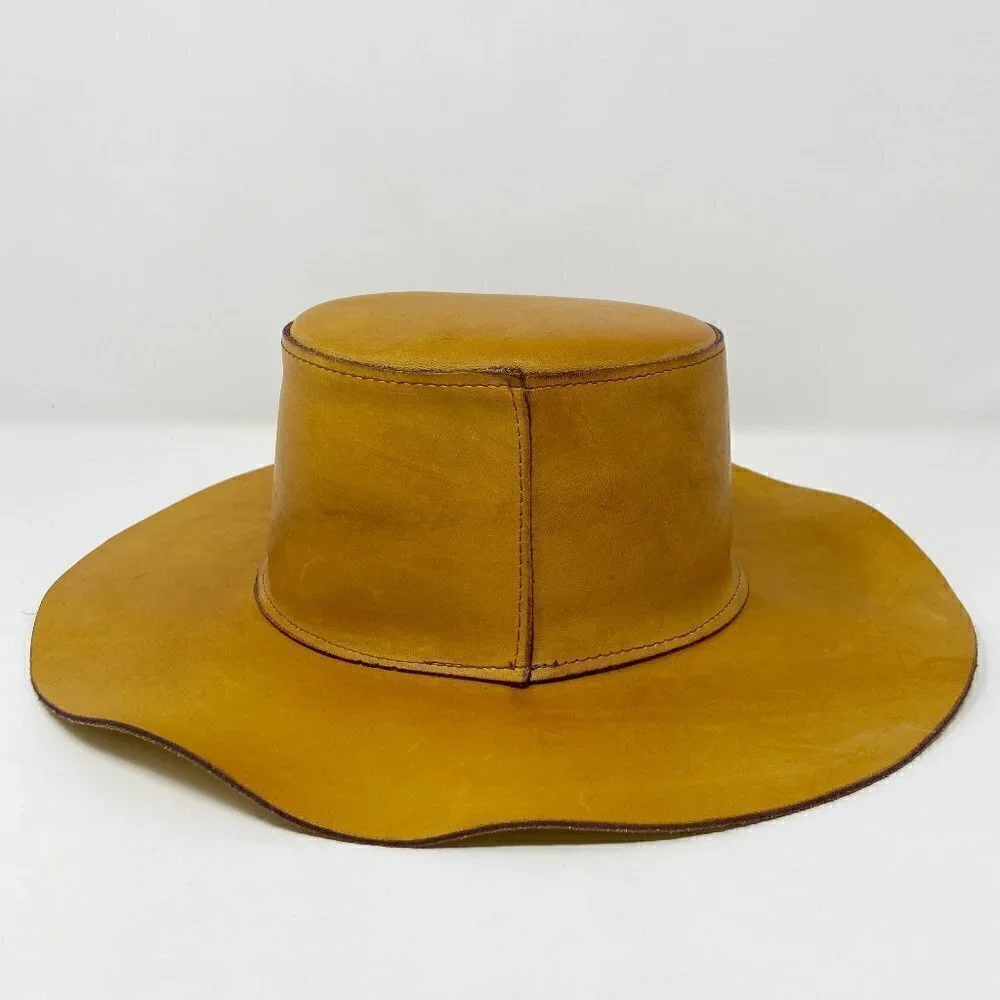 VINTAGE | Skully's by Henschel Western Tan Leather Hat